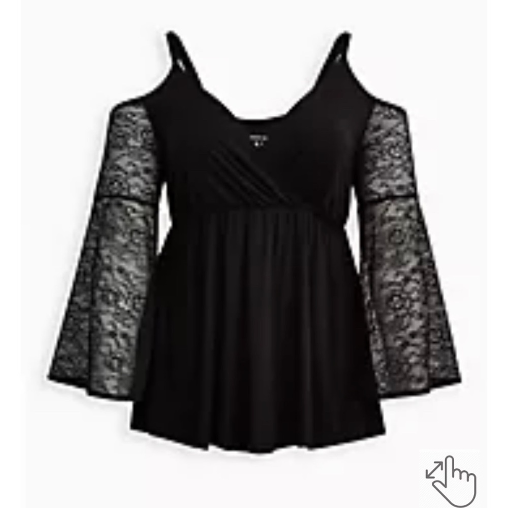 Torrid black babydoll top